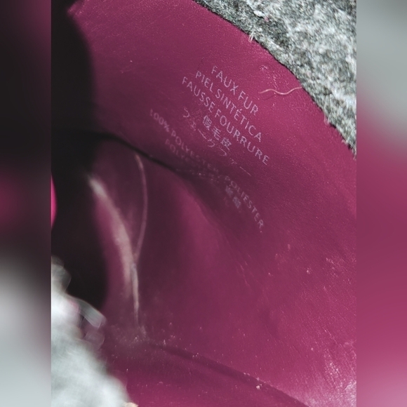 BCBGENERATION Leather, faux fur, wood block wedges size 10 - Picture 3 of 7